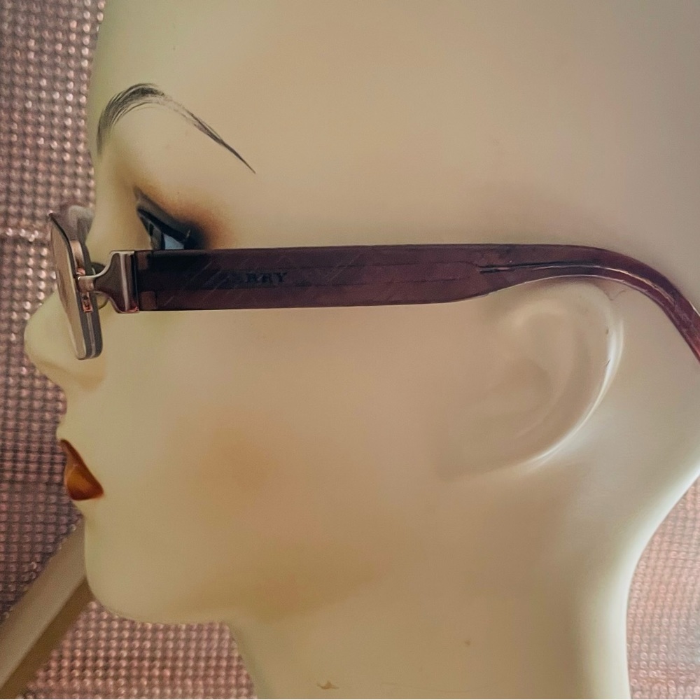 Authentic Burberry Eyeglass Frames Gold Clear Bro… - image 3